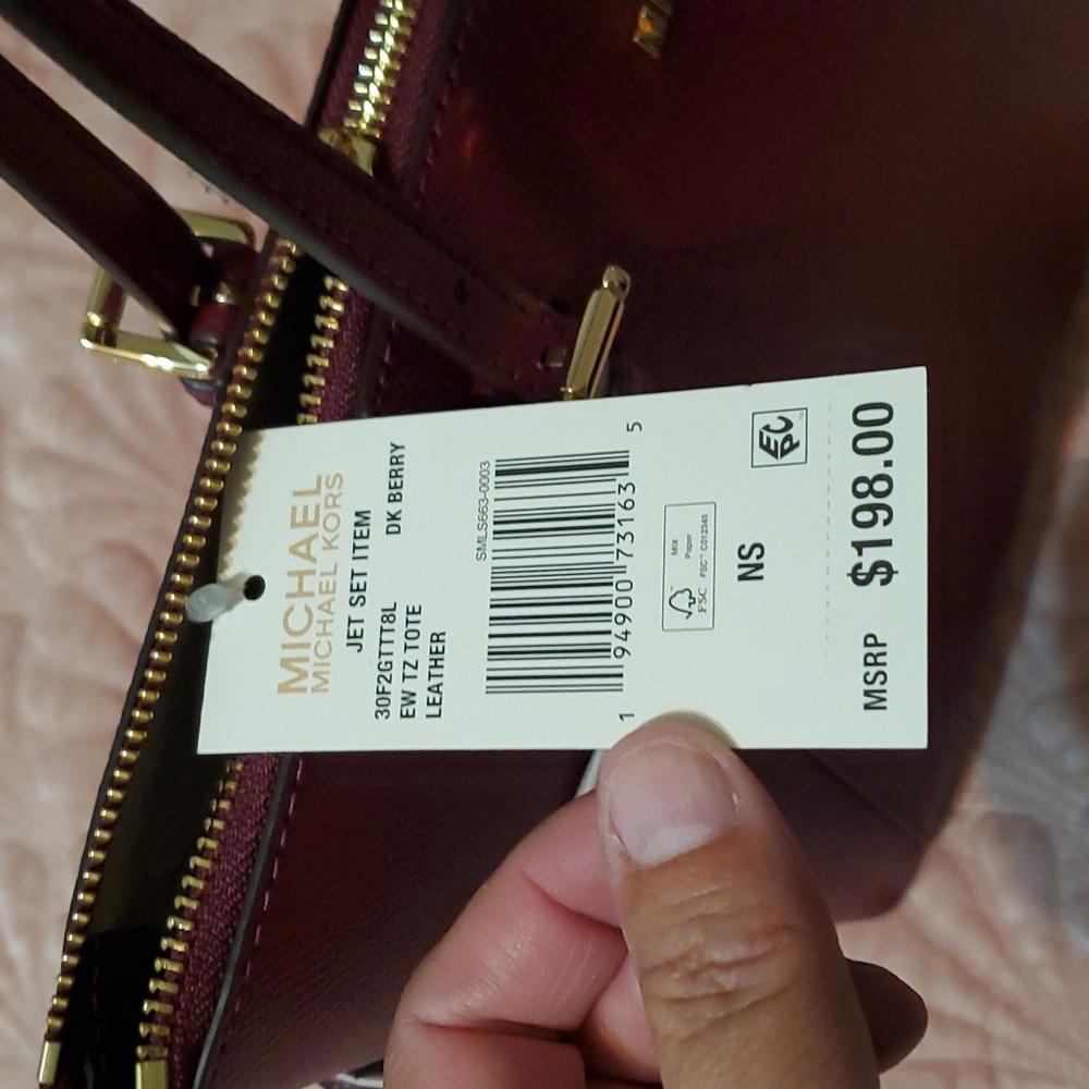 Michael Kors Dark Berry Tote - Picture 4 of 12